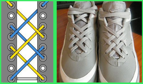 Шнуровка кроссовок: варианты с 6 дырками, пошагово, фото