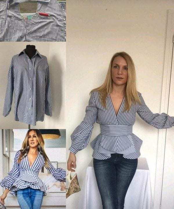 Как сделать из мужской рубашки женскую блузку