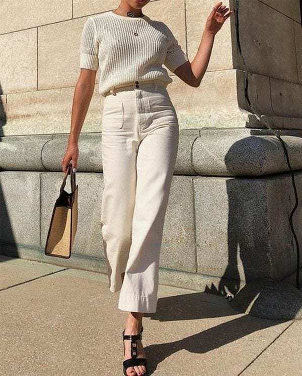 Как модно носить белые джинсы в 2020