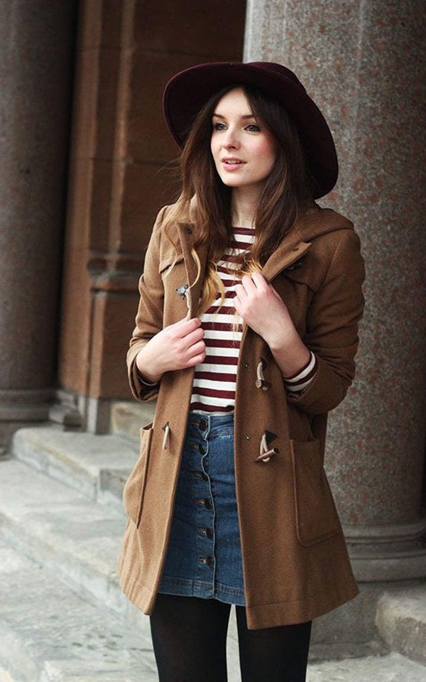 Куртка шоколадного цвета с какой шапкой носить