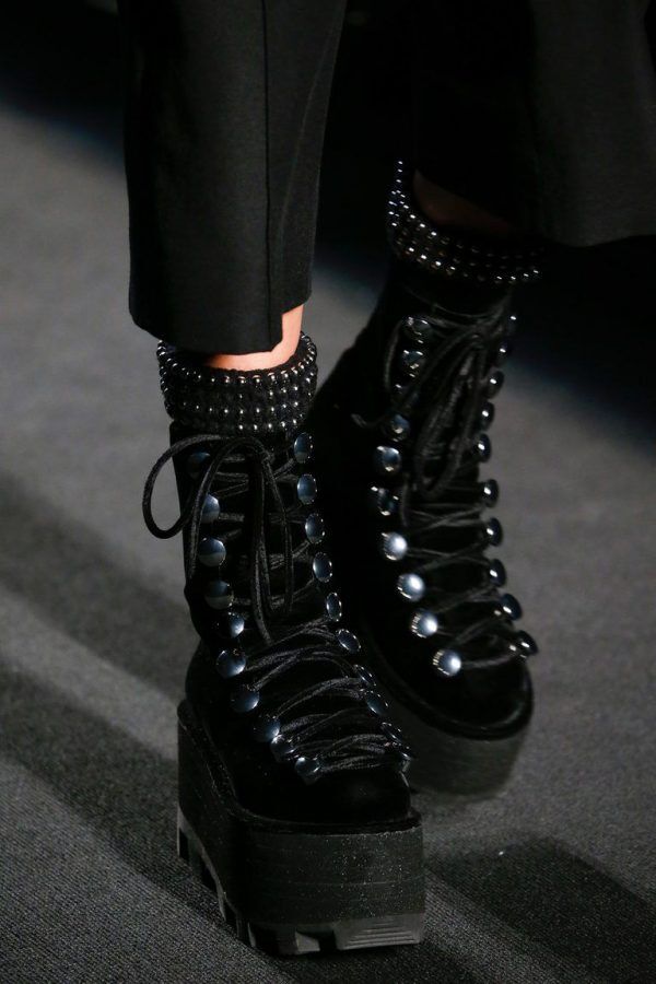 Обувь черные платформы